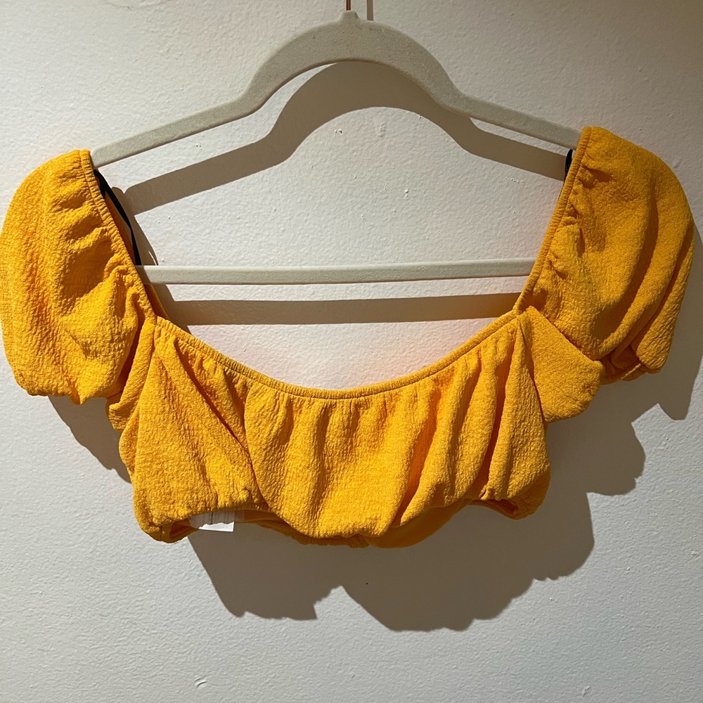 Orange crop top